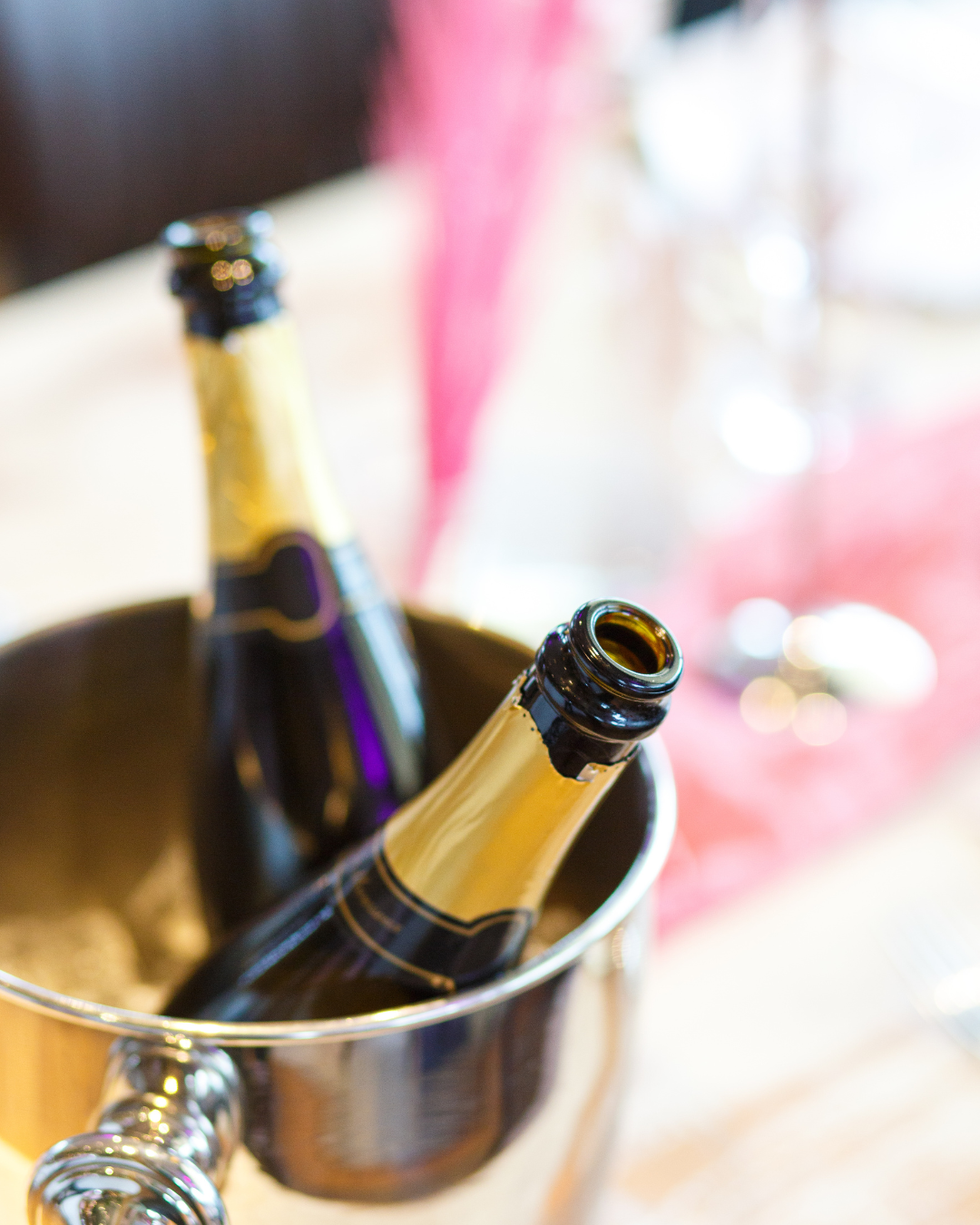 champagne on the table