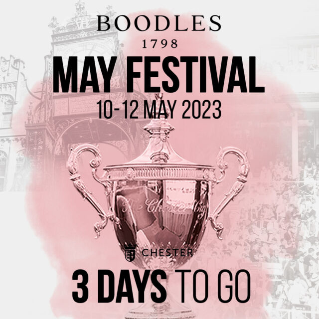 Don't miss your chance to be part of Boodles May Festival 2023🌸

From high-octane races, to Best Dressed Competitions, there's something for everyone at #ChesterRaces.

Tickets available to purchase via the link in our bio above. 

#3DaysToGo #BoodlesMayFestival #ItsComing #ChesterRaces #MayMemories