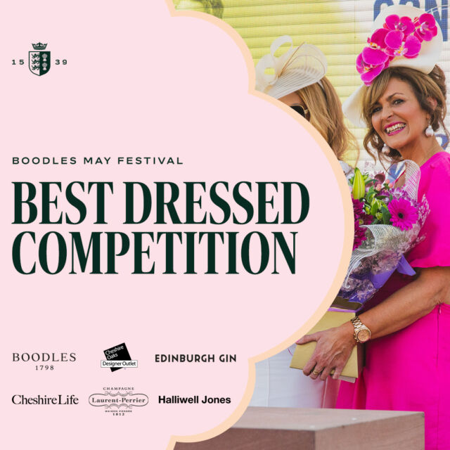 The moment you've all been waiting for...

Our Best Dressed Competition, in association with Cheshire Oaks Designer Outlet, will return on Ladies Day at the Boodles May Festival. 🤩

Get ready to turn heads and release your inner fashionista - and win some amazing prizes of course! 😏

Here's some examples of what you could be winning:

✨ Boodles 'Lucky Collection' Pendant (worth £8000)
✨ Cheshire Oaks Designer Outlet vouchers
✨ Edinburgh Gin gift set
✨ Cheshire Life year subscription
✨ Halliwell Jones Wizzie Rascal kids car
✨ Chester Racecourse hospitality package
✨ Bottle of Laurent Perrier Champagne

*Subject to 1st, 2nd or 3rd place.

Still need to buy tickets? Click the link in our bio 👆