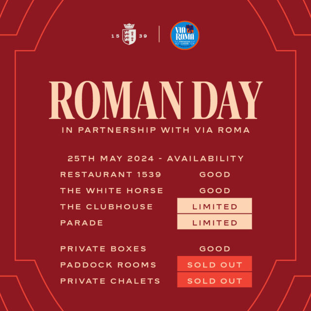 🍽️Don't miss out on our hospitality for Roman Day in partnership with Via Roma!🏇

Spaces are filling up - act fast, or you might miss out on this "colossally" good opportunity!🎉

Secure your spot via the link in our bio above👆